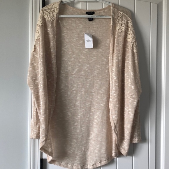 Rue21 Sweaters - Rue 21 Cardigan Sweater Women's Size Small Tan Cream Brown NWT